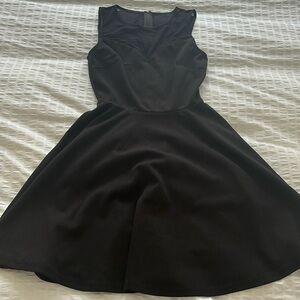 Mini dress, high sheer neck, tank top sleeve, worn once, size S